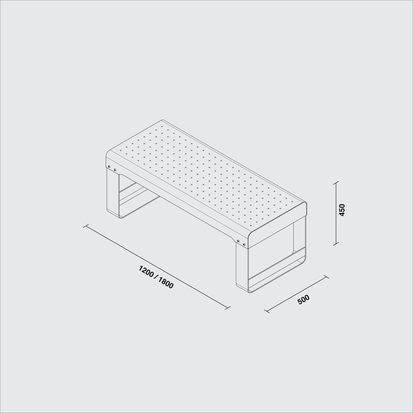 Mono Outdoor Bench Seat