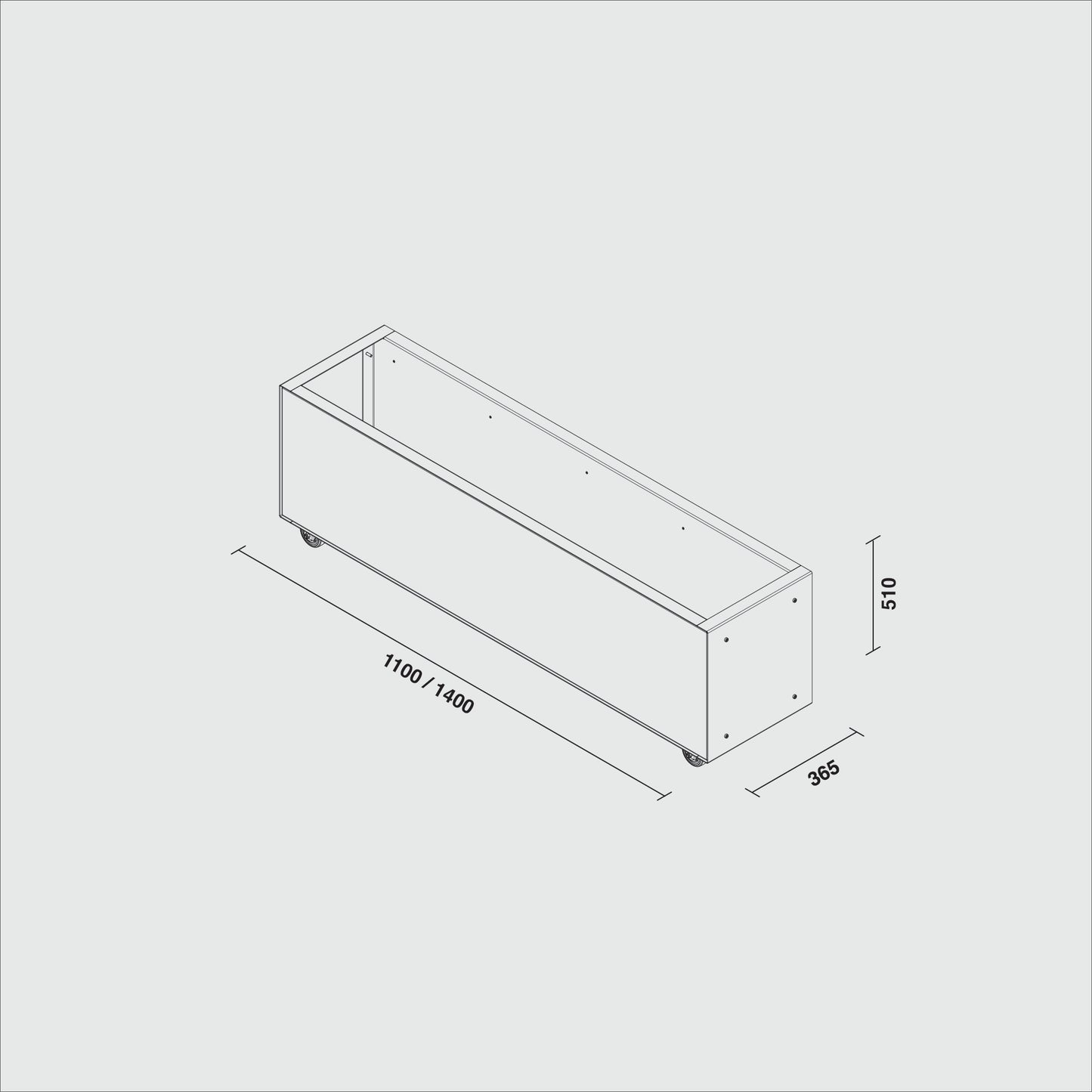 Corten Low Planter