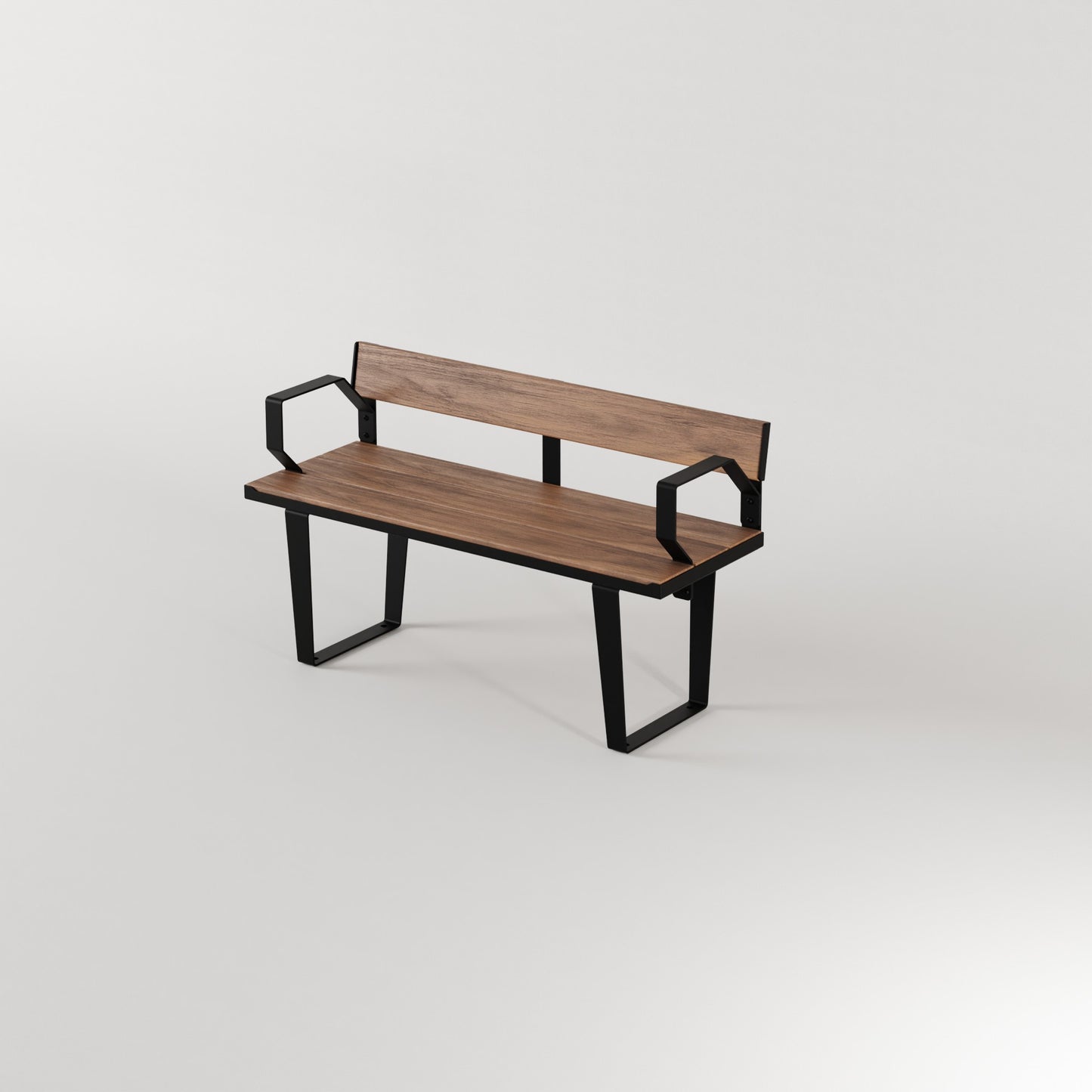 Frederick Bench Seat with Back and Arm Rest